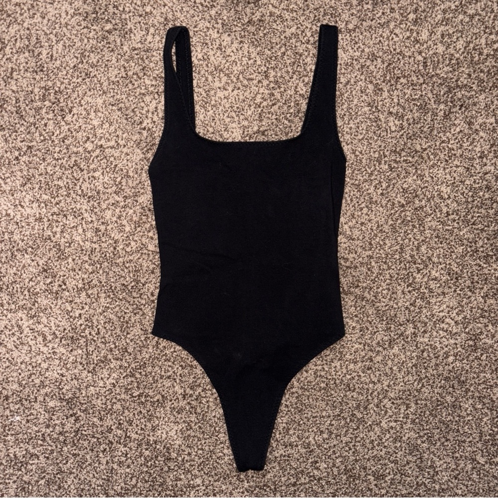 NWOT Wilfred Free Black Cotton Tank Bodysuit Size XS